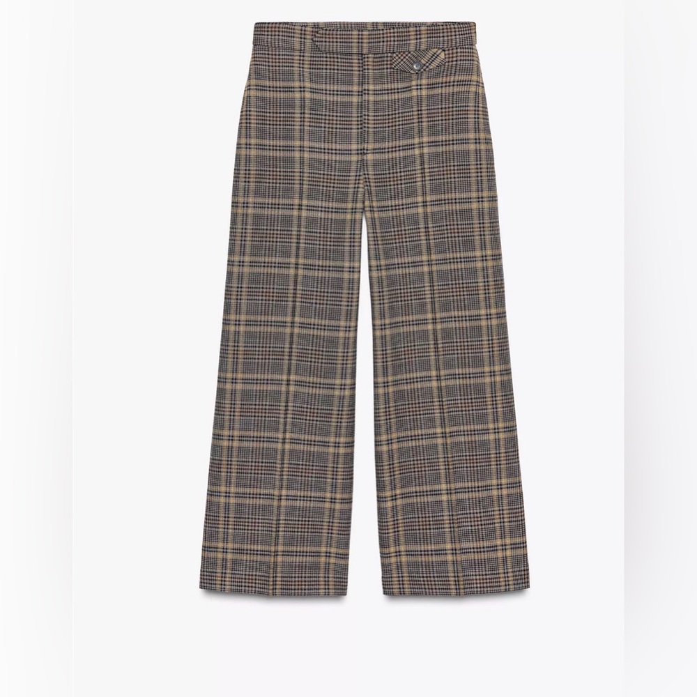 Zara Woman ZW Collection Plaid Ankle Pants - Picture 3 of 6